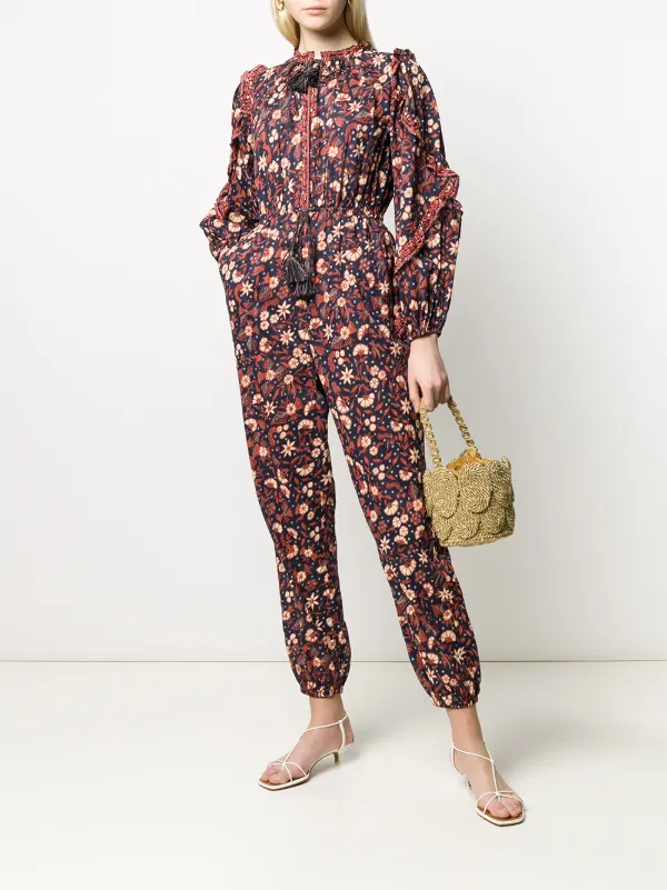 floral long sleeve jumpsuit