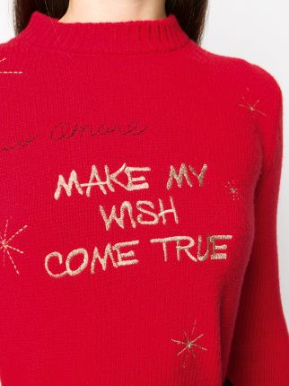 slogan embroidery wool jumper展示图