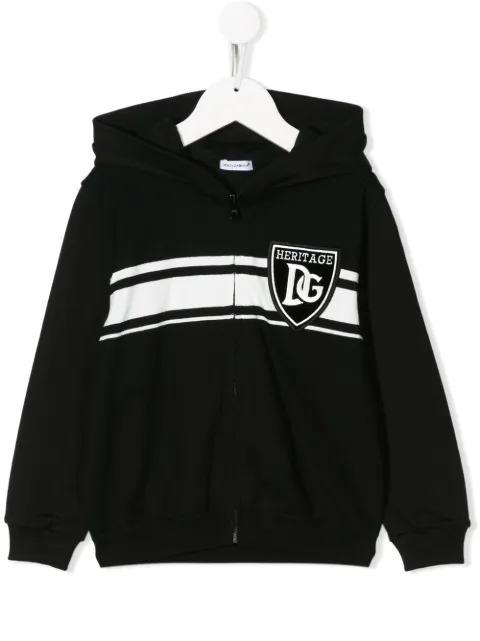 Dolce & Gabbana Kids DG badge zip-up hoodie
