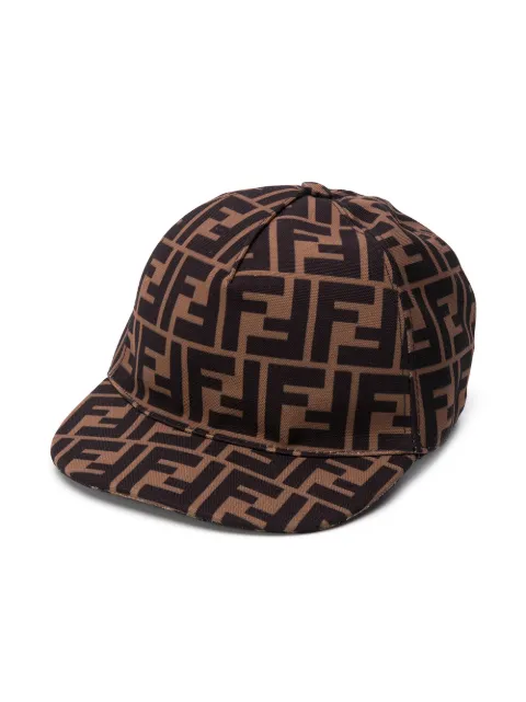 Fendi Kids FF logo print cap