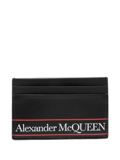 striped logo cardholder