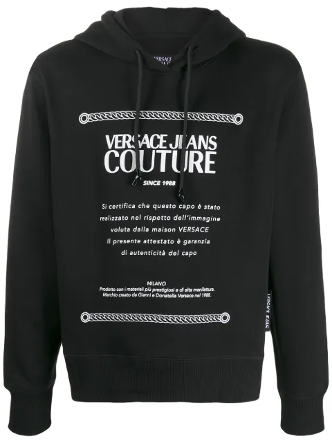 Versace Jeans Couture graphic-print logo hoodie