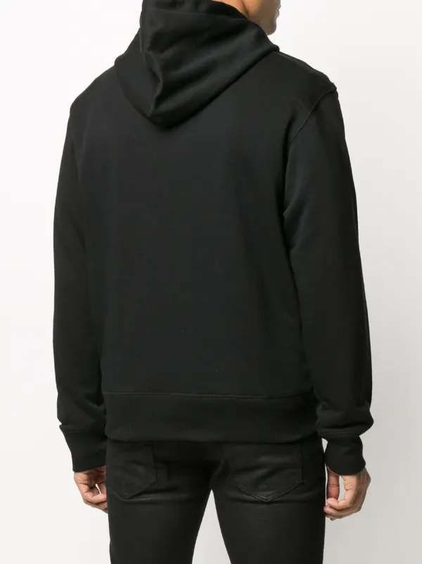 Versace Jeans Couture graphic-print Logo Hoodie | Black | FARFETCH