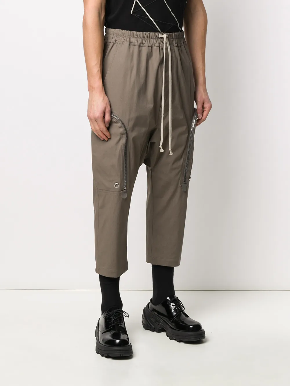 Rick Owens Broek met verlaagd kruis Grijs