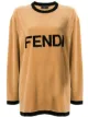 Image 1 of Fendi Pre-Owned velvet effect logo T-shirt