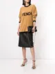 Image 2 of Fendi Pre-Owned velvet effect logo T-shirt