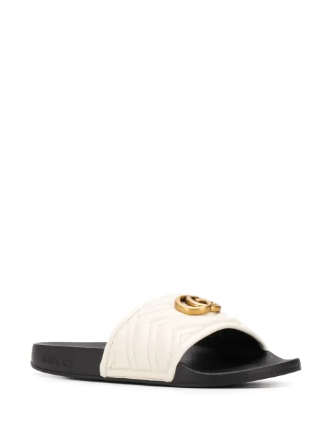 gucci marmont fringe slides