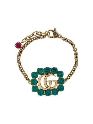 crystal double g bracelet