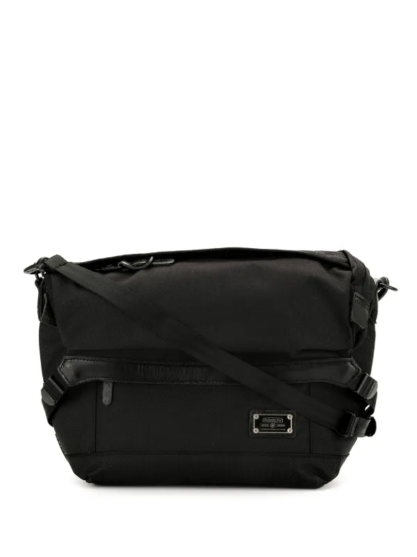 black canvas shoulder bag