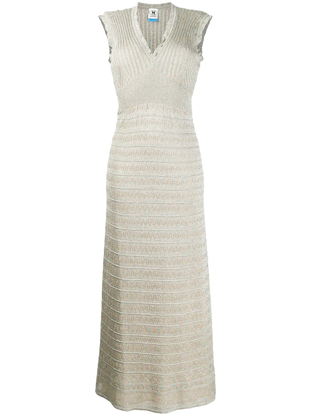 M Missoni Fine-knit Dress In Grey