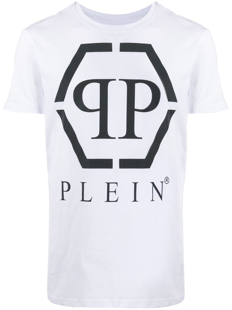 Shop Philipp Plein Pp Logo Print T-shirt In White