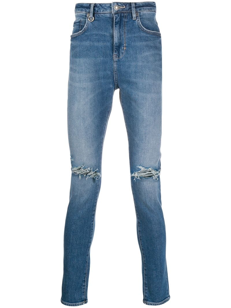 Shop Neuw Denim Distressed Skinny Jeans In Blue