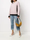 Valentino Garavani lace-trimmed crew neck jumper - Pink