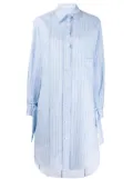 JW Anderson pinstriped buttoned shirt dress - Blue