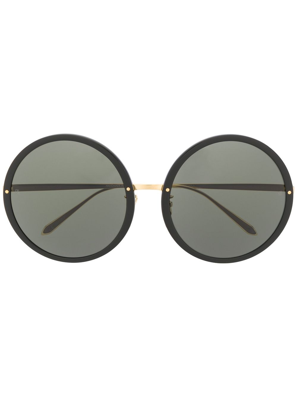 Linda Farrow Circular Oversized Sunglasses In Black
