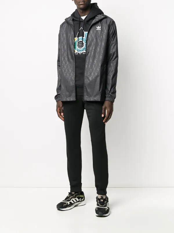 adidas printed windbreaker