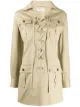 Image 1 of Saint Laurent lace-up detail shirt dress
