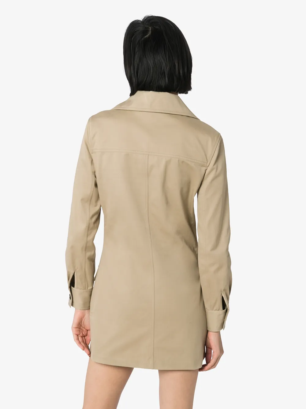 SAINT LAURENT SAINT LAURENT LACE-UP DETAIL SHIRT DRESS,608459Y3A4114795272