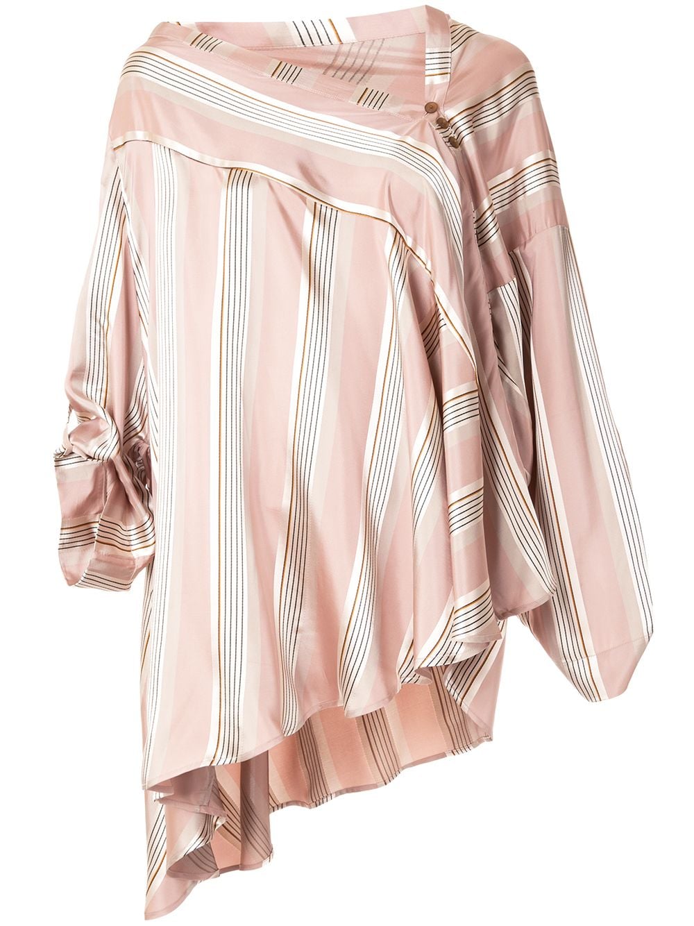 Palmer Harding Asymmetric Triangle Blouse In Pink