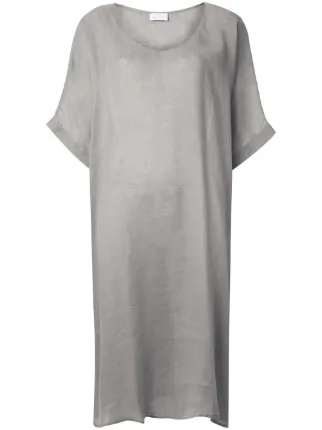 long linen tunic dress