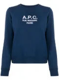 A.P.C. Tina logo-embroidered sweatshirt - Blue
