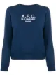 الصورة 1 من A.P.C. بلوزة منسوجة بشعار الماركة