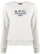 الصورة 1 من A.P.C. كنزة بأكمام طويلة وشعار الماركة