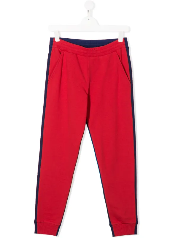 red kids joggers