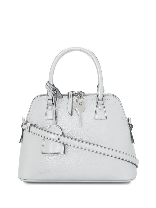 silver tote bag