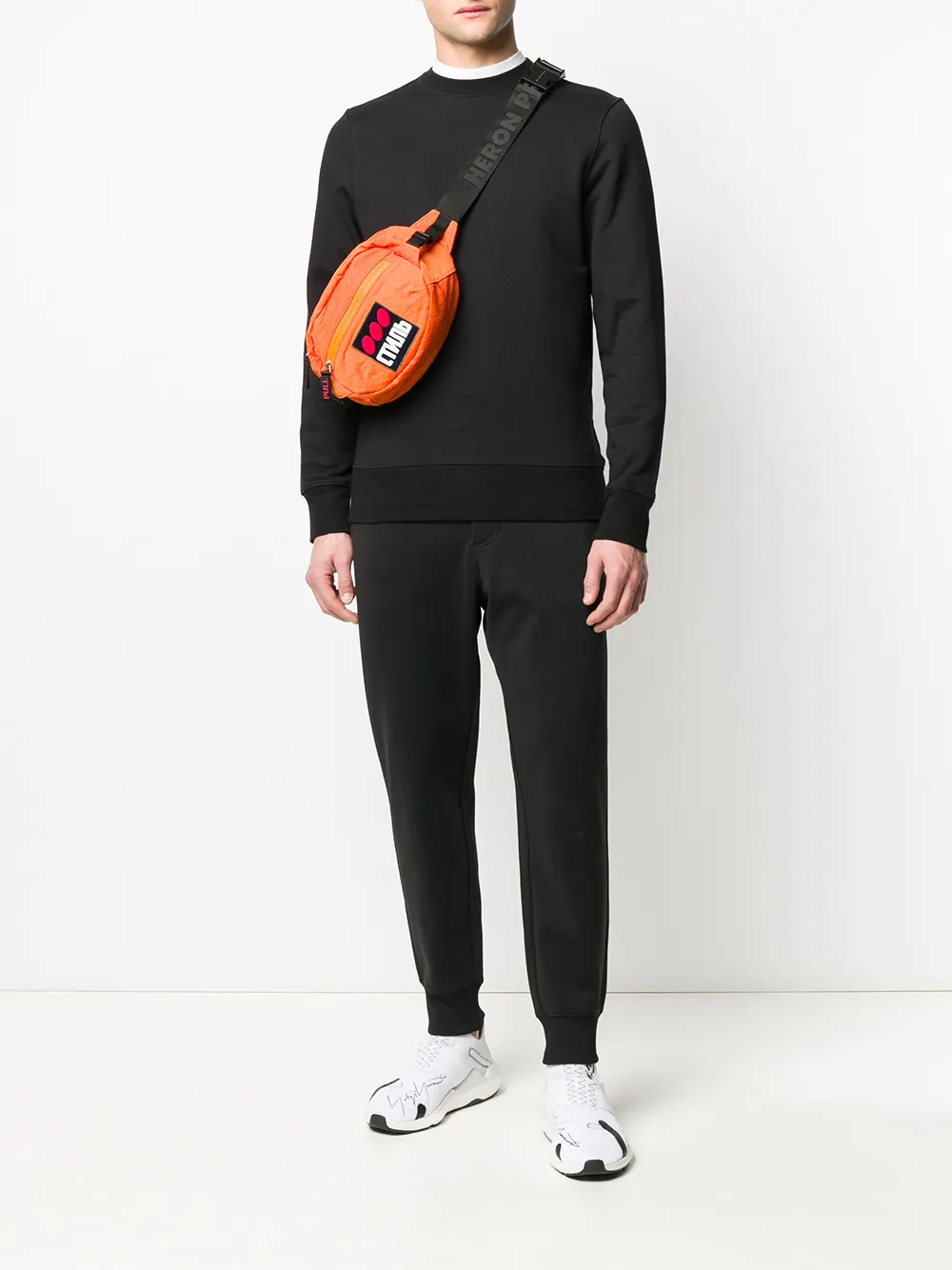 Y-3 Broek met toelopende pijpen - Zwart
