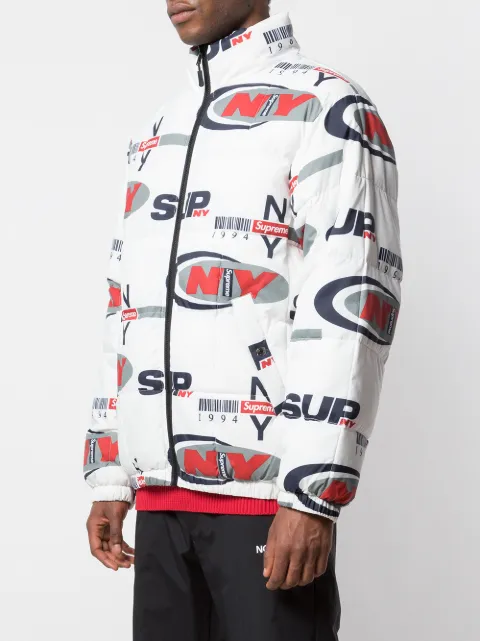 supreme white puffer jacket