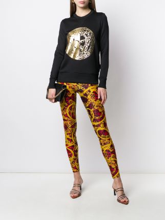 baroque print leggings展示图