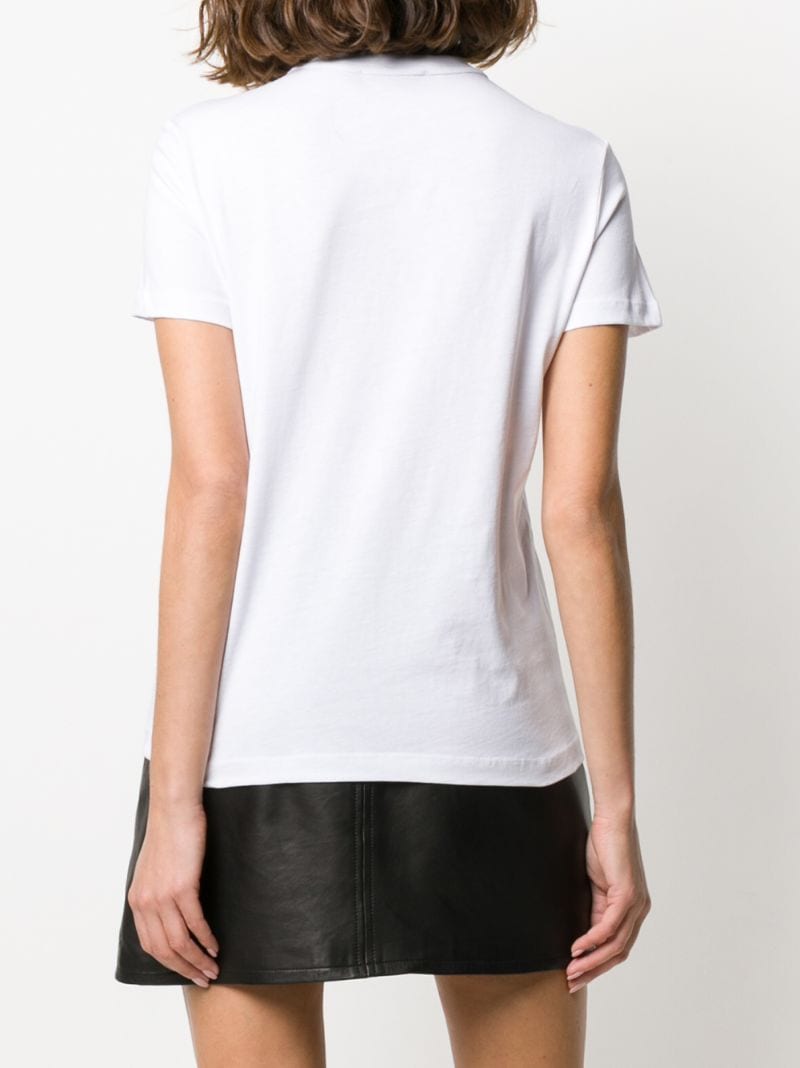 Shop Versace Jeans Couture Metallic Logo T-shirt In White