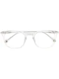 Matsuda transparent square frame glasses - White