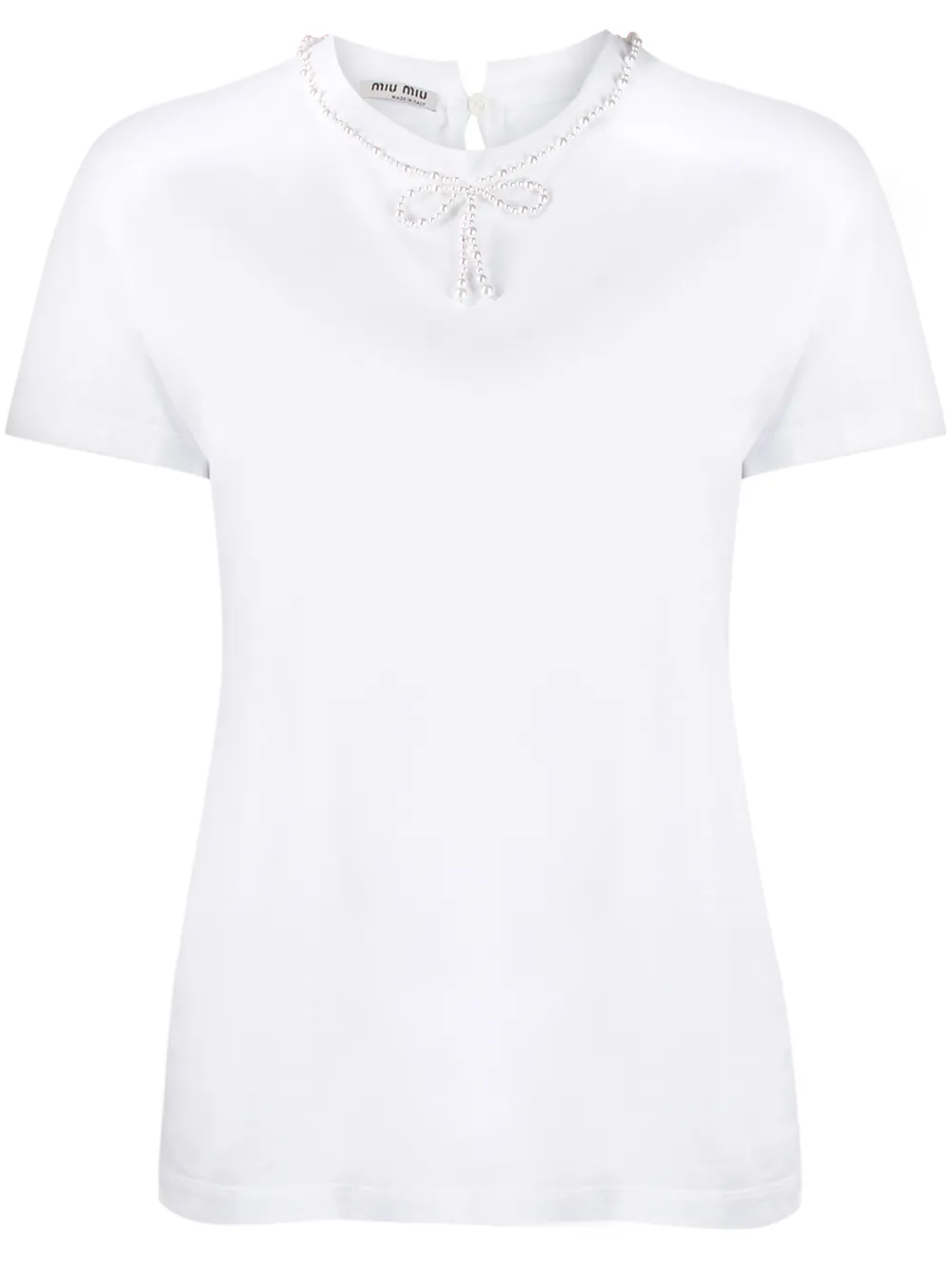 Miu Miu T-Shirt Mit Schleife YKdK3 0xXzR Miu Miu T-Shirt Mit Schleife YKdK3 0xXzR