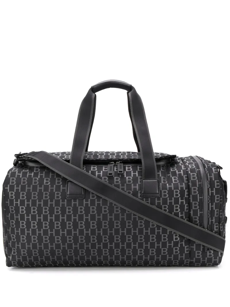 HUGO BOSS PIXEL MONOGRAM PRINT HOLDALL