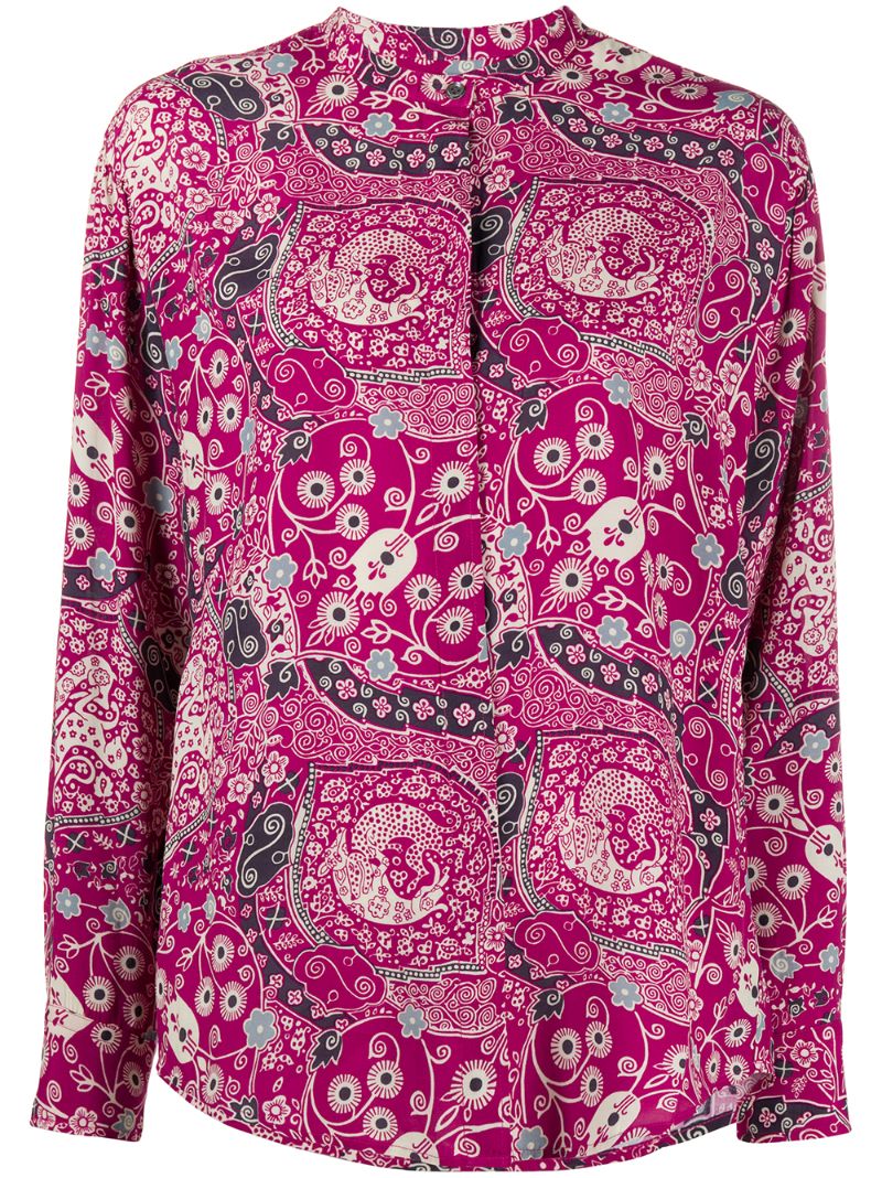 Shop Isabel Marant Étoile Paisley Print Blouse In Purple