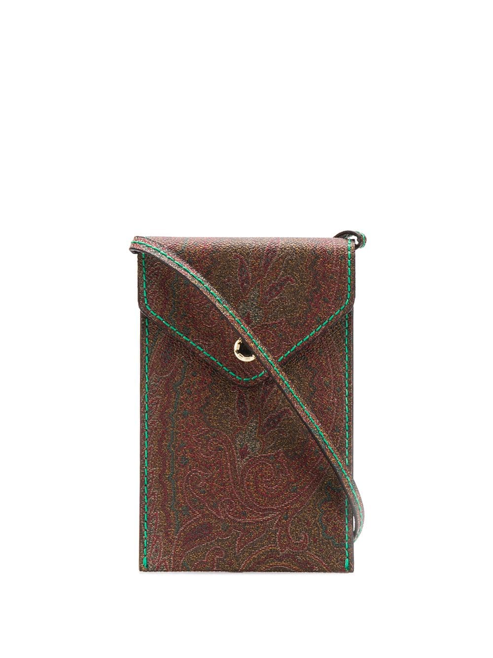 Etro Paisley-print Phone Case In Brown