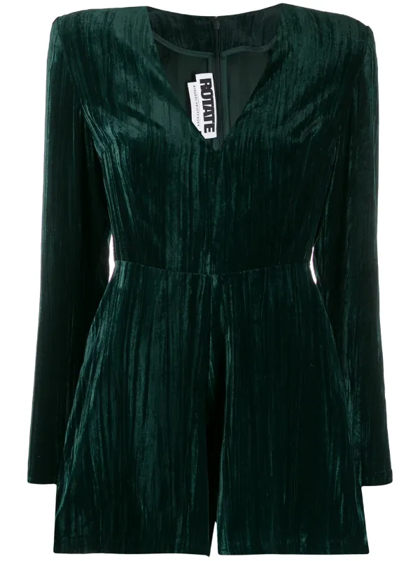green velvet playsuit