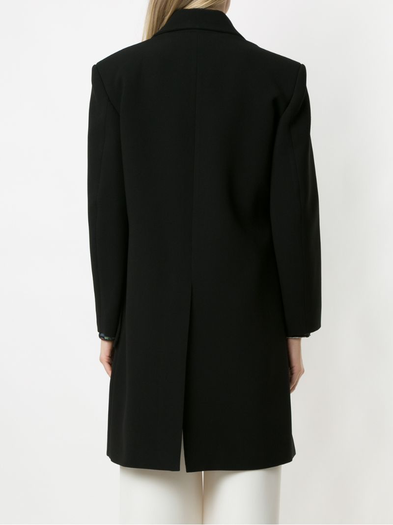 Shop Gloria Coelho Asymmetric Coat In Black