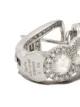David Morris 18kt white gold rose-cut diamond size 1 hoop earrings