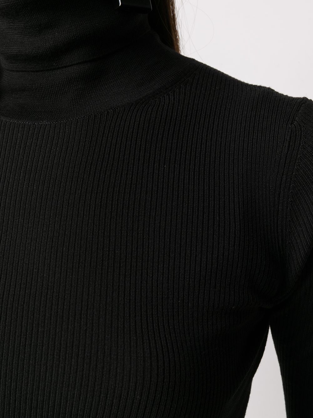 Shop Theory Ribbed-knit Top In Black