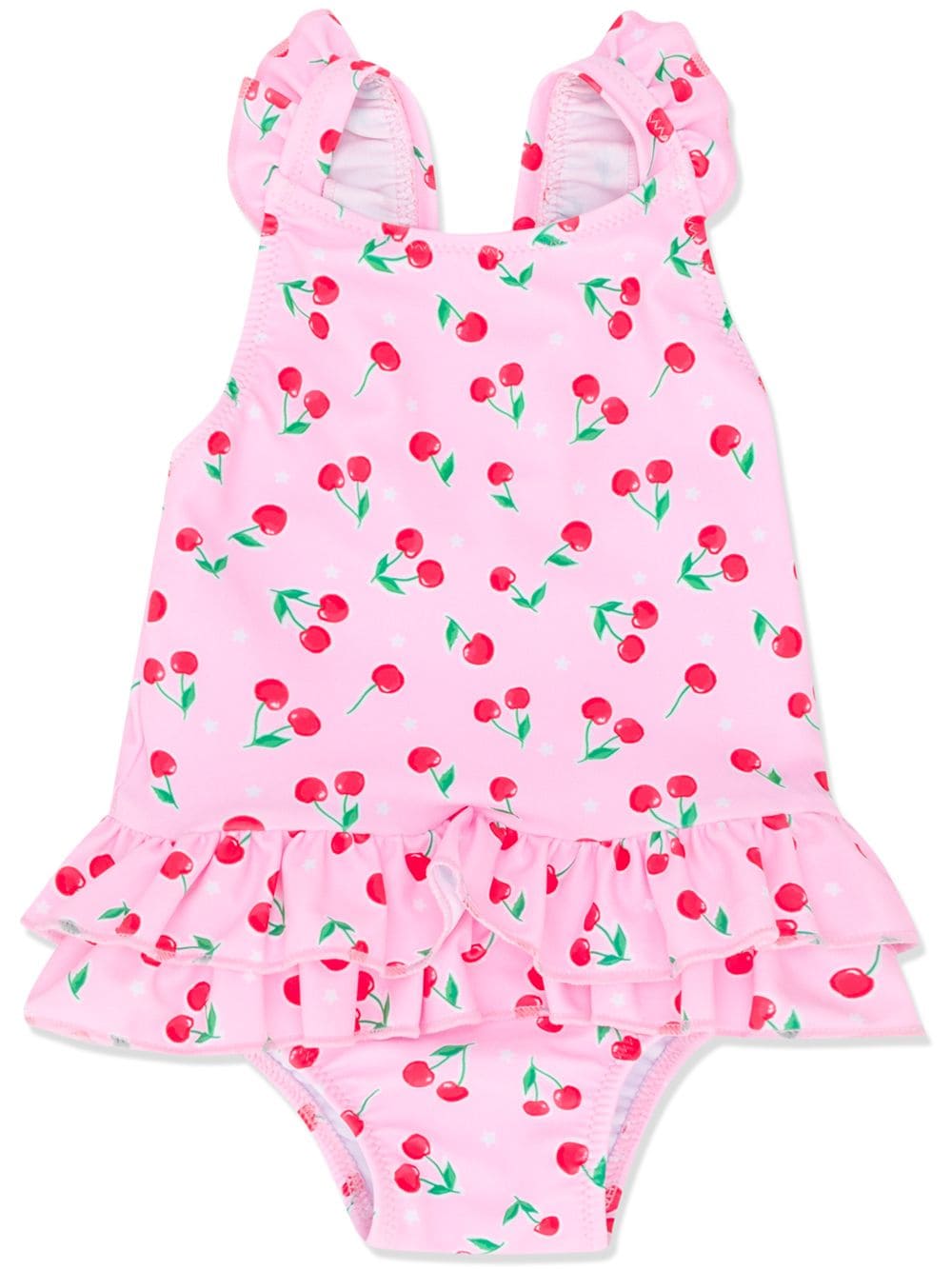 Sunuva Babies' Cherry Print Swim Suit In Pink