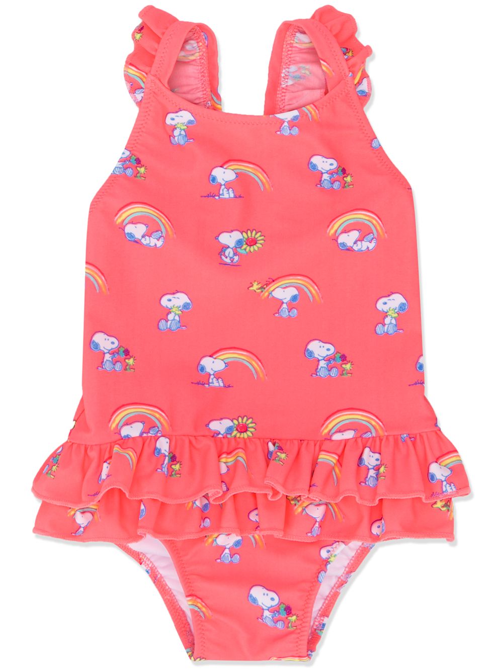 Sunuva Babies' Snoopy™ Print Frilled Swimsuit In Multi