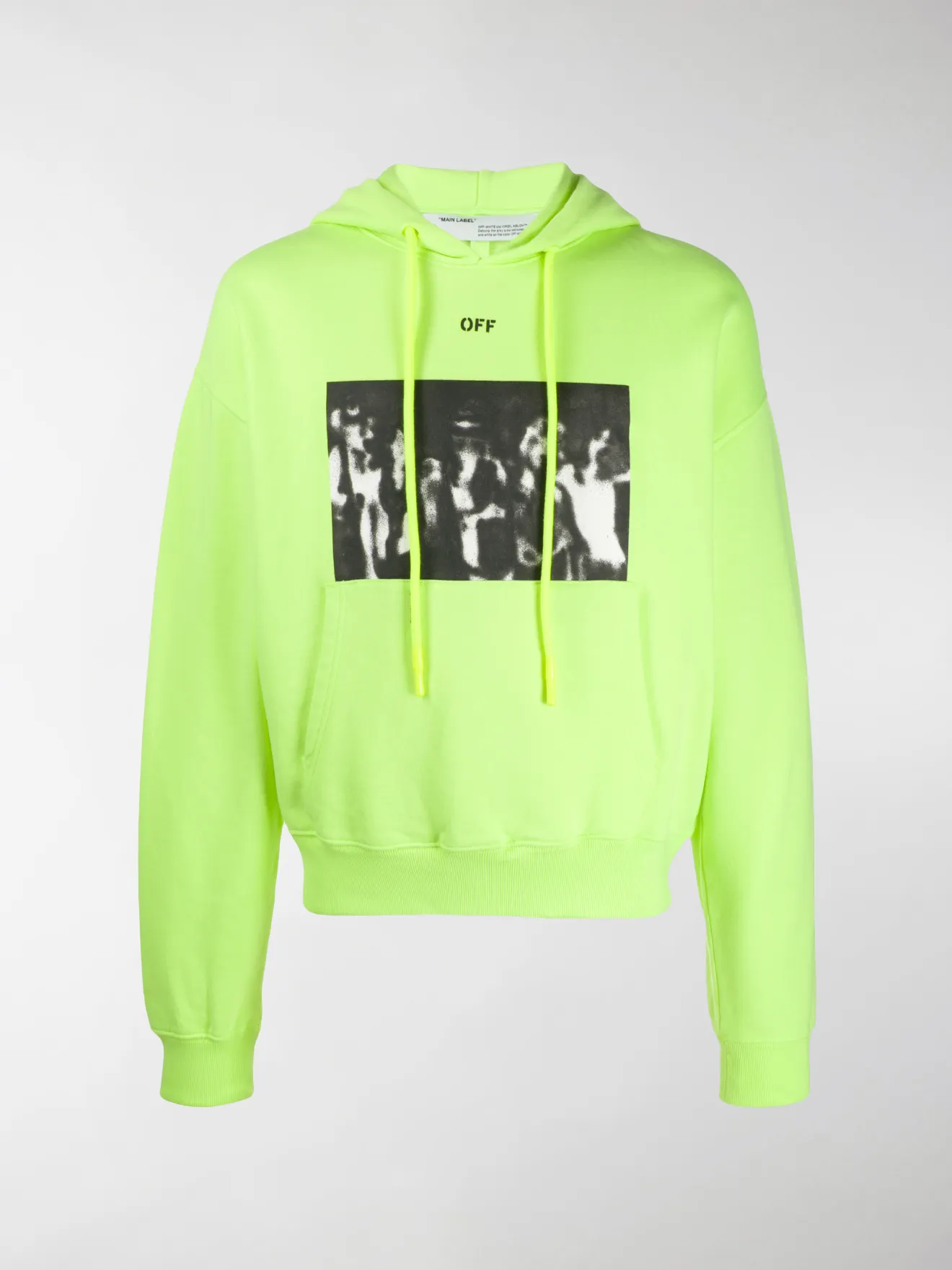 Off-White graphic print hoodie yellow | MODES