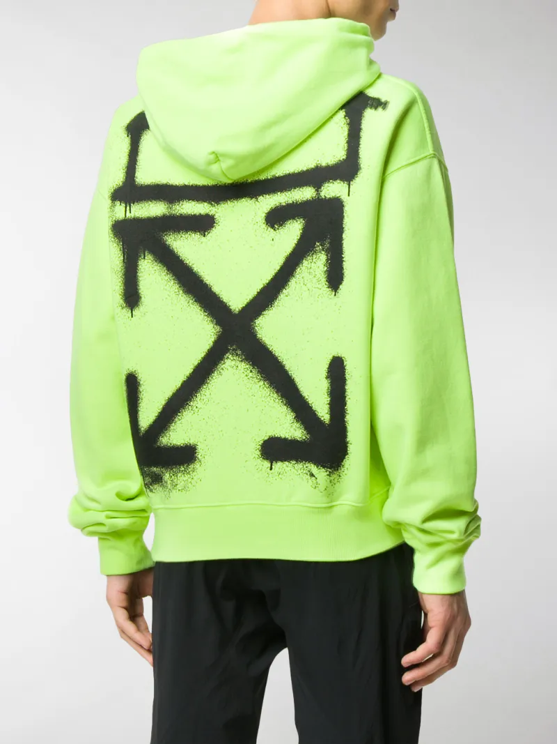 Off-White graphic print hoodie yellow 