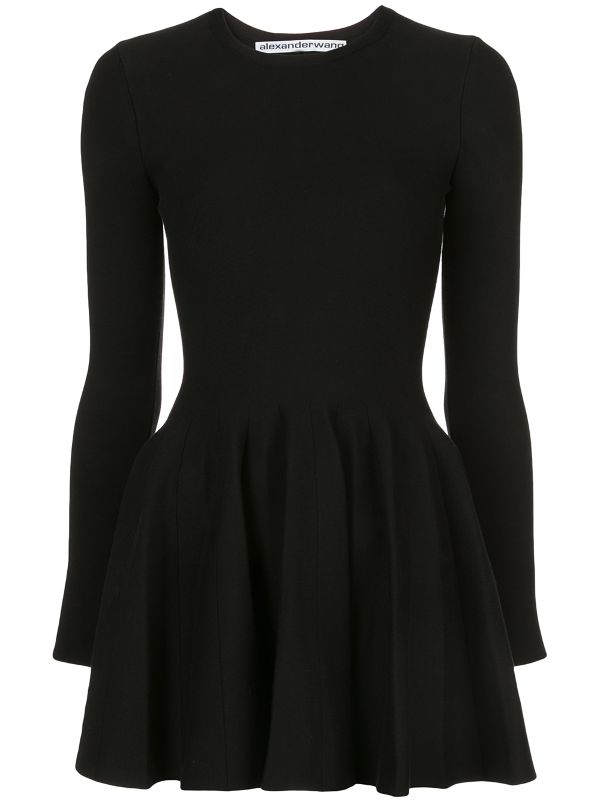 womens long sleeve skater dress