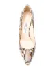 Jimmy Choo حذاء بكعب 8.5 سم وتأثير جلد الثعبان