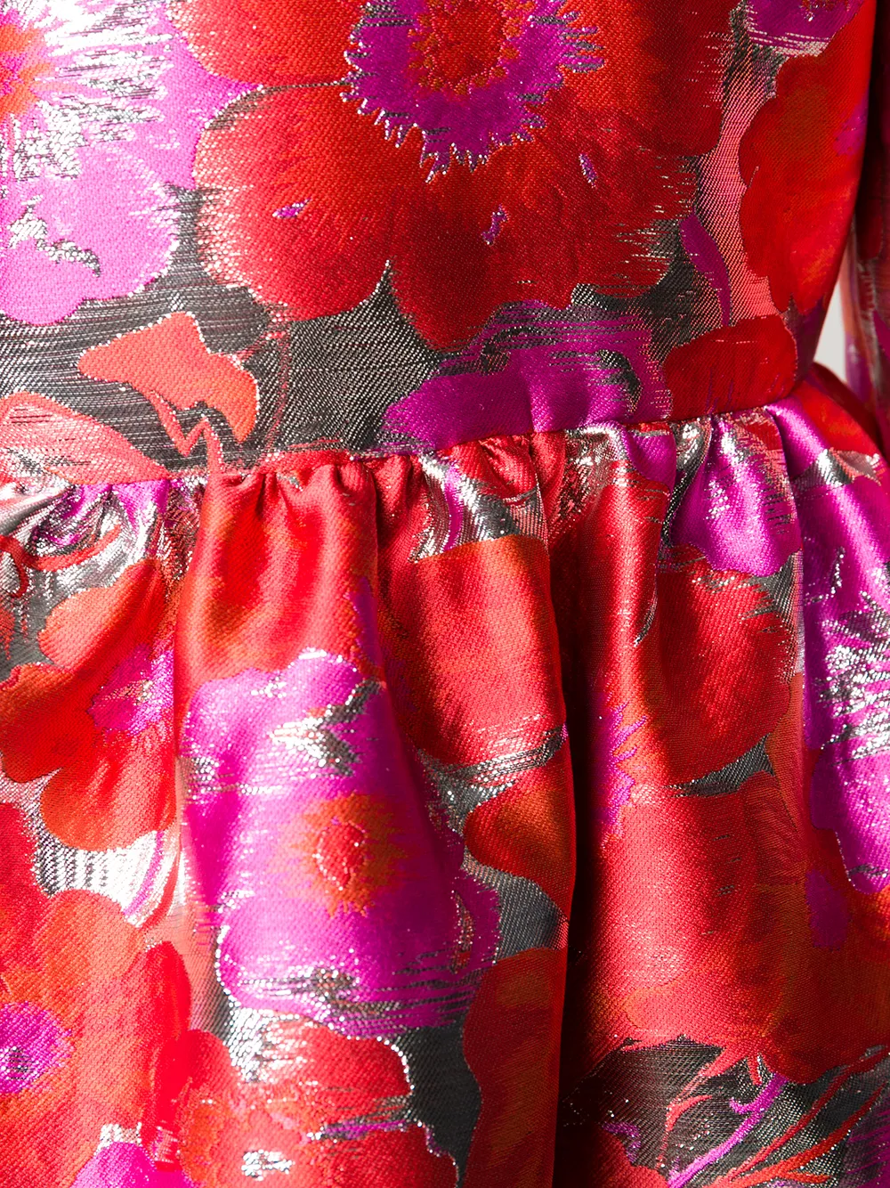 MSGM Flared jurk Rood