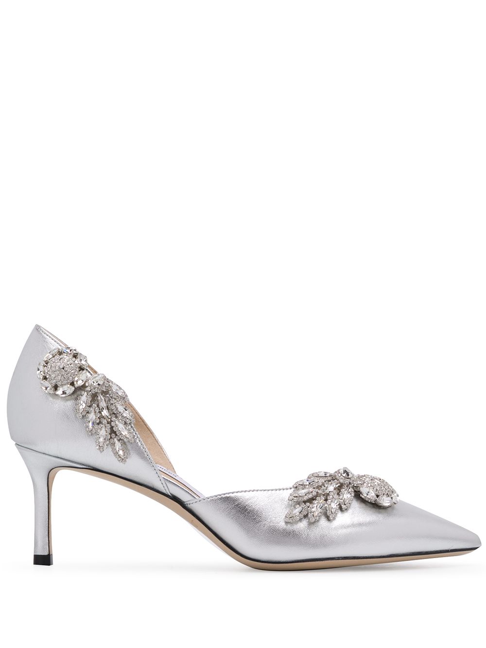 Jimmy Choo Teja 60mm Crystal-embellished Pumps In 银色